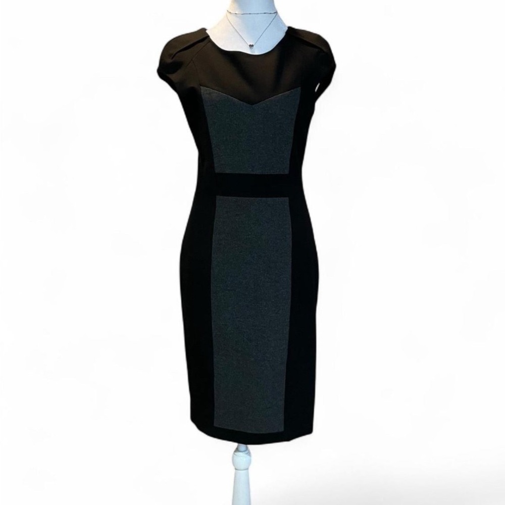 Black Pencil Dress Sz 4 Designer Micah Cohen Sz 4 P-P16 L39